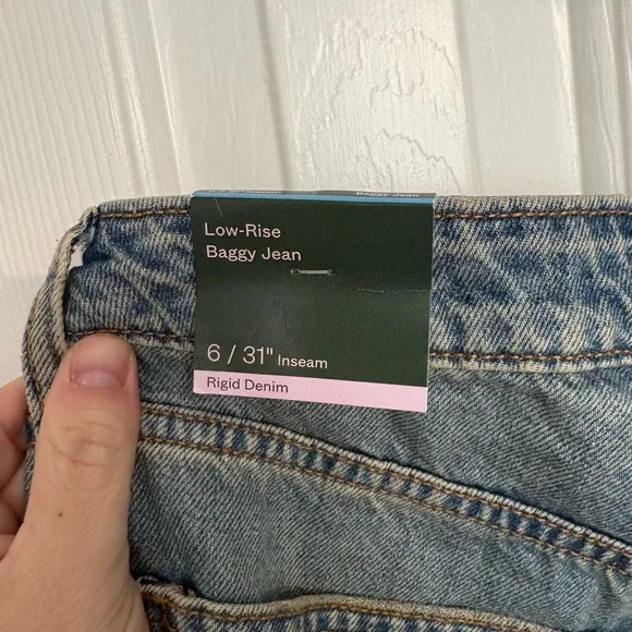 NWT Women’s Wild Fable Low Rise Baggy Jean, Sz 6, Rigid Denim - Picture 4 of 5